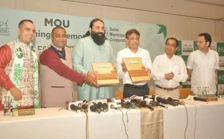 Gujarat : देश का सबसे स्वच्छ नगर 'सूरत' अब बनने जा रहा है "भारत का सर्वाधिक हरित नगर"