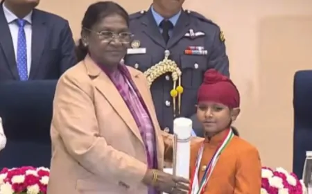 Punjab : Operation Sindoor के वक्त बच्चे के कारनामे ने जीता सबका दिल, आज राष्ट्रपति द्रौपदी मुर्मू के हाथों मिला सम्मान