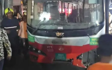 Mumbai में बस ने 13 लोगों को मारी टक्कर, 4 की मौत, कई घायल