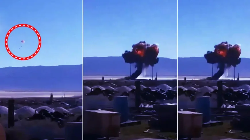 अमेरिका के कैलिफोर्निया में F-16 लड़ाकू विमान क्रैश, जमीन से टकराते ही भड़की आग; पायलट ने इजेक्ट होकर बचाई जान