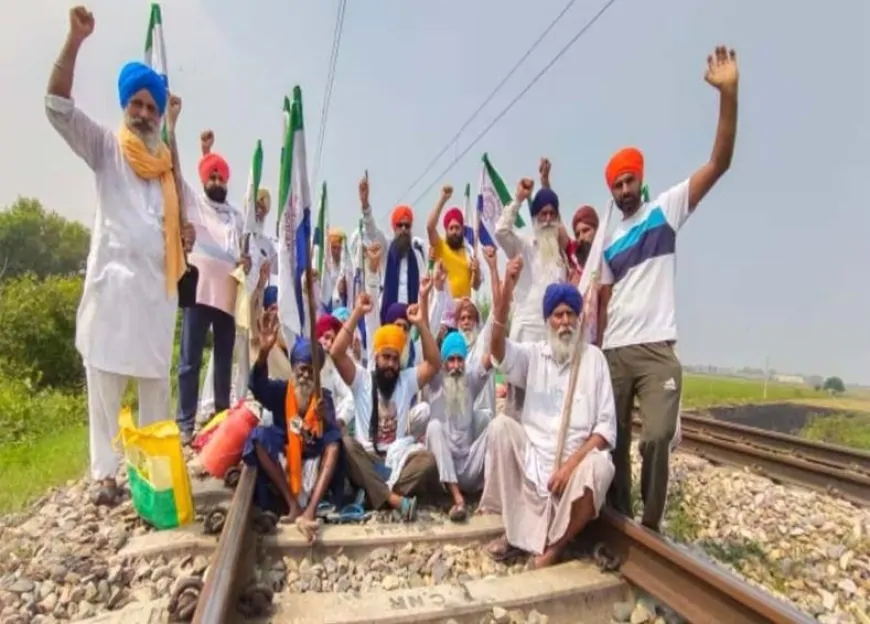 Punjab : किसानों का रेल रोको आंदोलन, 26 जगहों पर धरना देने का ऐलान