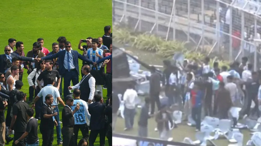 Kolkata : Messi के कार्यक्रम में अफरा-तफरी, प्रशंसकों ने स्टेडियम में की तोड़फोड़