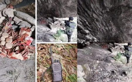 J&K : पुंछ में आतंकी ठिकाने का भंडाफोड़, जंगल में आतंकी ठिकाने का किया पर्दाफाश