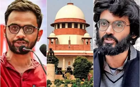Delhi : पांच आरोपियों को सुप्रीम कोर्ट से जमानत, उमर खालिद और शरजील इमाम को नहीं मिली राहत