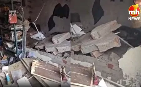 Haryana News : नूंह के गन हाउस में जोरदार धमाका, 50 फीट दूर तक बिखरे शीशे, चार लोग घायल