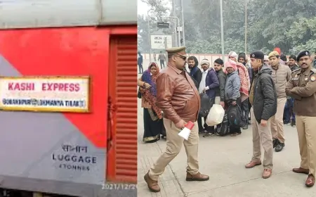 Kashi Express को मिली बम से उड़ाने की धमकी, मऊ जंक्शन पर दो घंटे हुई ट्रेन की तलाशी