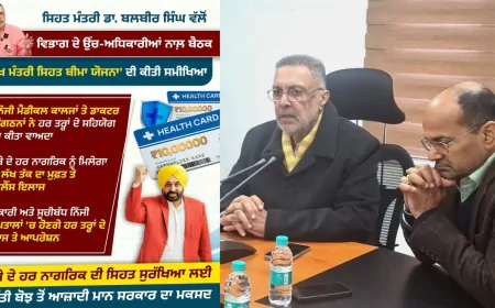 Punjab : CM मान की बड़ी पहल, “मुख्यमंत्री स्वास्थ्य योजना” को मिला डॉक्टरों और निजी मेडिकल कॉलेजों का मजबूत समर्थन