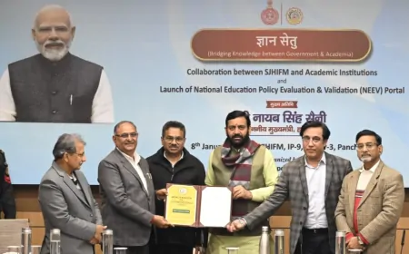 Haryana : पंचकूला में आयोजित ‘ज्ञान सेतु’ MOU एक्सचेंज कार्यक्रम में शामिल हुए  CM सैनी, बोले- ‘विजन-2047’ पर काम कर रही है सरकार 