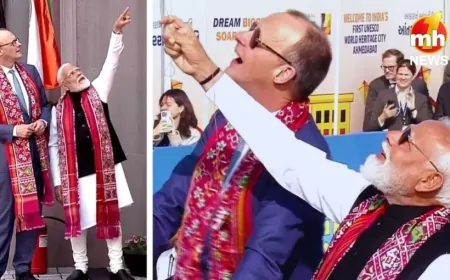 PM मोदी ने साबरमती रिवरफ्रंट पर उड़ाई पतंग, जर्मन चांसलर फ्रेडरिक मर्ज संग मनाया काइट फेस्टिवल