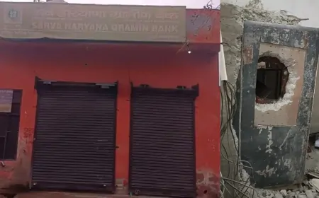 Haryana  : हिसार में ग्रामीण बैंक में हुई लाखों की चोरी, चोरों ने दीवार काटकर वारदात को दिया अंजाम