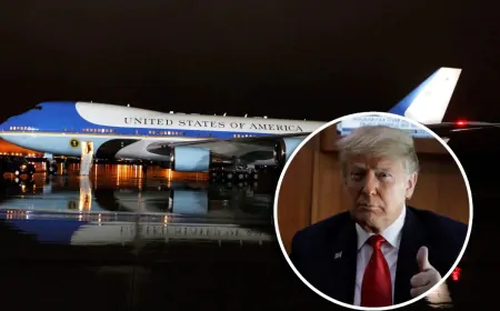 आसमान में अटका राष्ट्रपति ट्रंप का विमान... जा रहा था दावोस बीच में आई तकनीकी खराबी