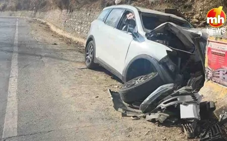 Himachal Pradesh : कुल्लुू सड़क हादसे में दिल्ली के 3 पर्यटकों की मौत