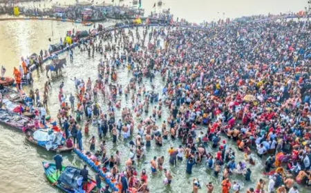 UP News : बसंत पंचमी स्नान पर्व पर प्रयागराज में उमड़ा आस्था का सैलाब, 3.56 करोड़ श्रद्धालुओं ने लगाई संगम में डुबकी