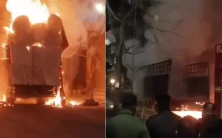 Punjab : लुधियाना में CNG ट्रक में लगी भीषण आग, ड्राइवर ने कूदकर बचाई जान