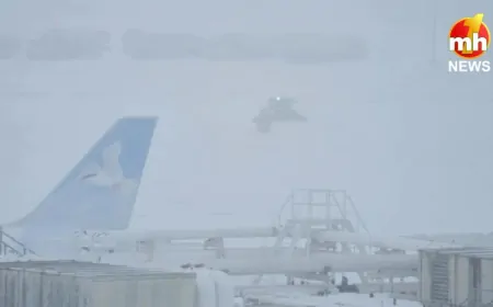 America में बर्फीले तूफान के बीच उड़ान भरते ही प्राइवेट जेट क्रैश, विमान में 8 लोग थे सवार