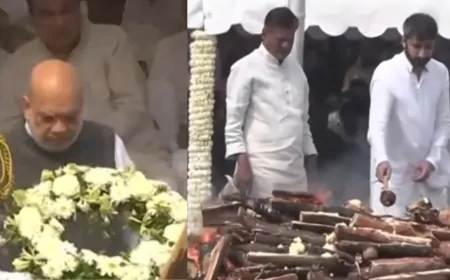 Maharashtra : पंचतत्व में विलीन हुए उपमुख्यमंत्री अजित पवार, अंतिम यात्रा में शामिल हुए अमित शाह सहित कई दिग्गज नेता