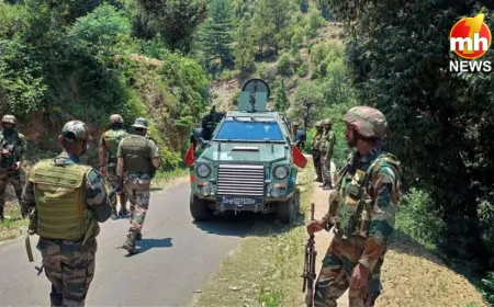 J&K : जम्मू-कश्मीर के किश्तवाड़ में आतंकियों से मुठभेड़ जारी, इलाके में हुई भारी गोलाबारी