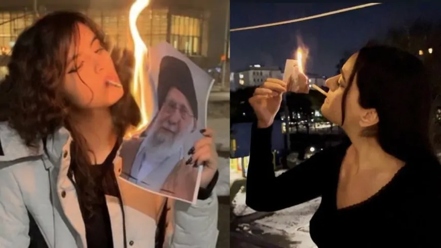 आखिर क्यों खामेनेई की तस्वीर जलाकर सिगरेट सुलगा रही लड़कियां ?