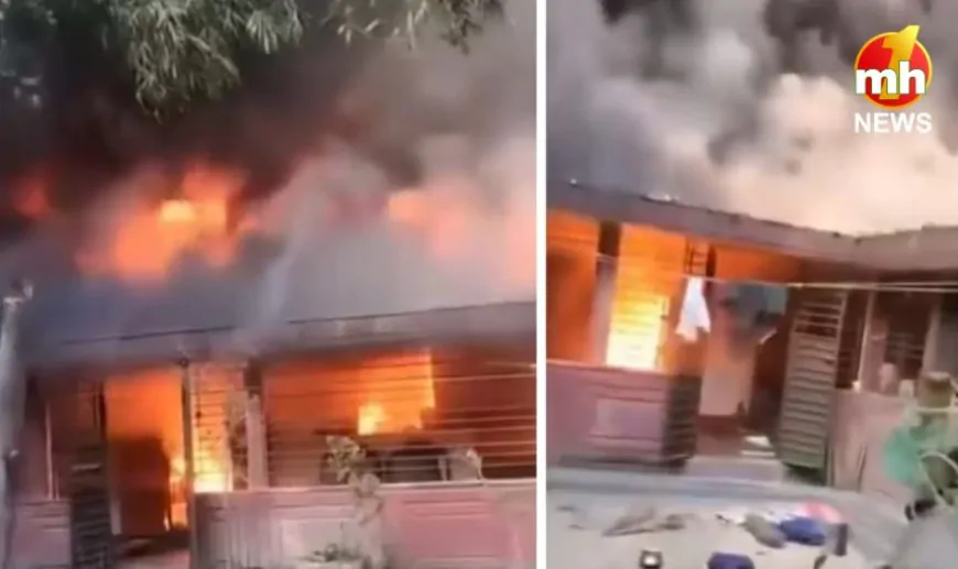 बांग्लादेश में हिंदुओं पर हमले आपे से बाहर, टीचर के घर में लगाई गई आग, कैमरे में कैद हुई घटना…