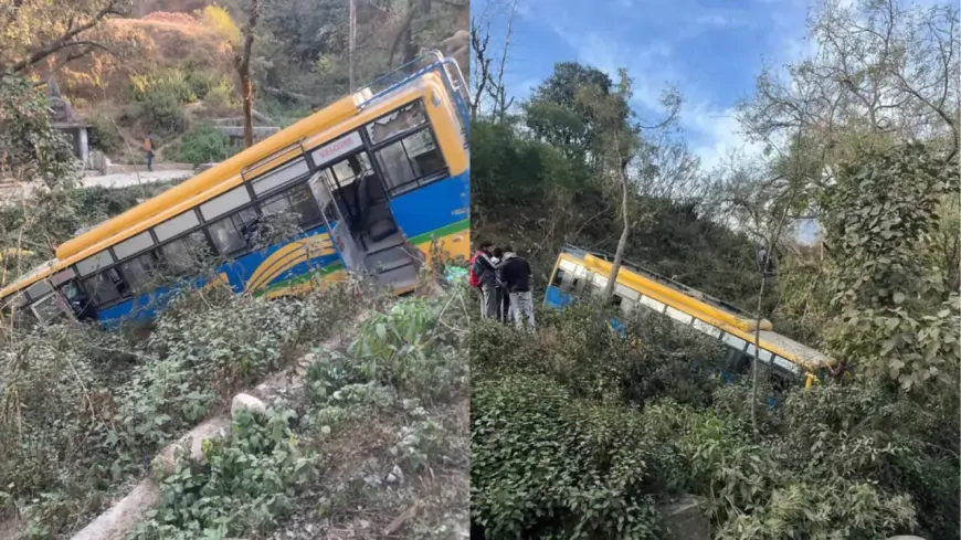 Himachal Pradesh : चंबा में टला बड़ा सड़क हादसा, खाई में गिरते-गिरते बची बस