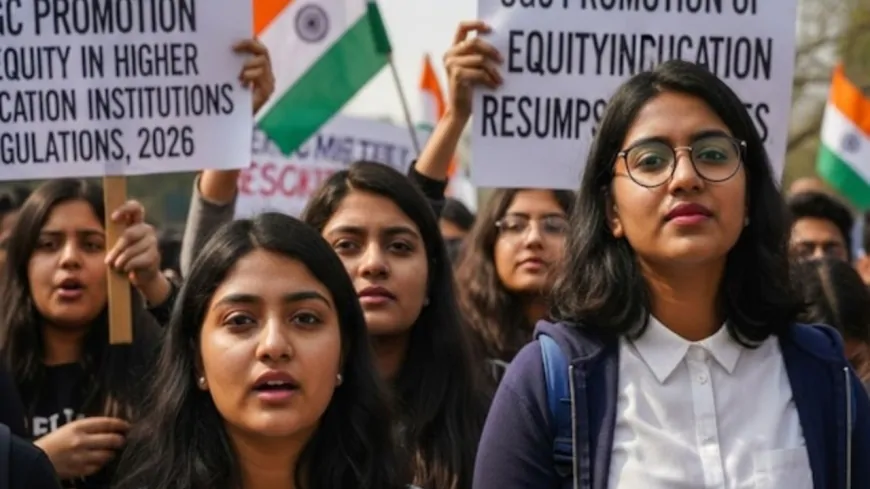 Delhi : UGC मुख्यालय के बाहर छात्रों का विरोध प्रदर्शन जारी, कानून वापस लेने की मांग तेज...