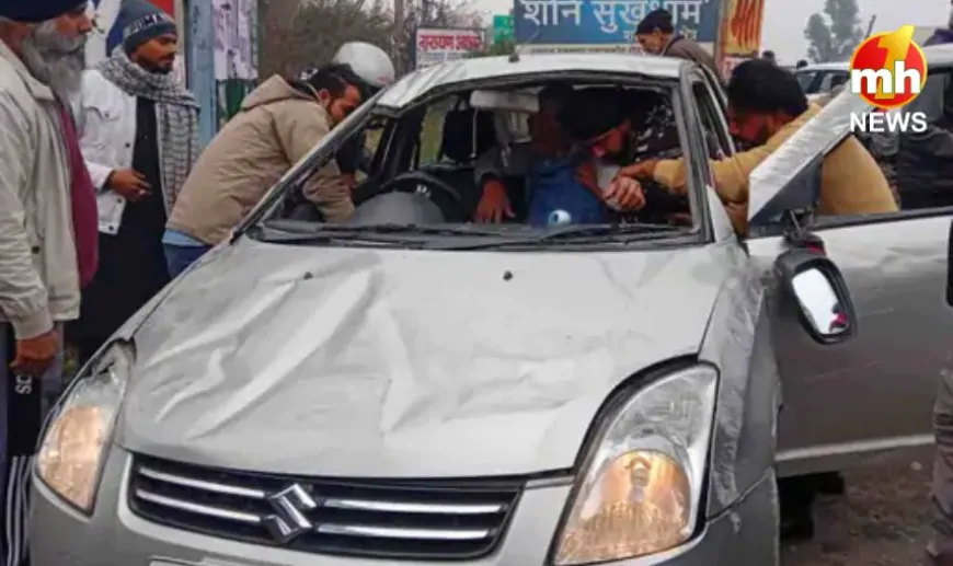 Punjab : जालंधर हाईवे पर बस से जबरदस्त टक्कर के बाद पलटी कार, 2 लोग घायल…