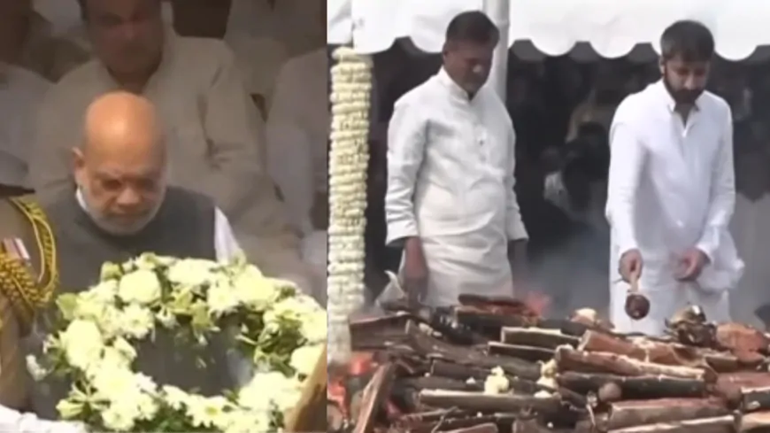 Maharashtra : पंचतत्व में विलीन हुए उपमुख्यमंत्री अजित पवार, अंतिम यात्रा में शामिल हुए अमित शाह सहित कई दिग्गज नेता