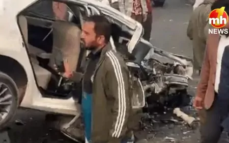 Haryana : फरीदाबाद के दिल्ली-मुंबई-वडोदरा एक्सप्रेसवे पर दो कारों की भिड़ंत, वकील की मौत