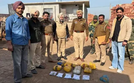 Punjab : अमृतसर पुलिस और BSF का संयुक्त ऑपरेशन, 125 करोड़ रुपये की हेरोइन और अवैध हथियार जब्त