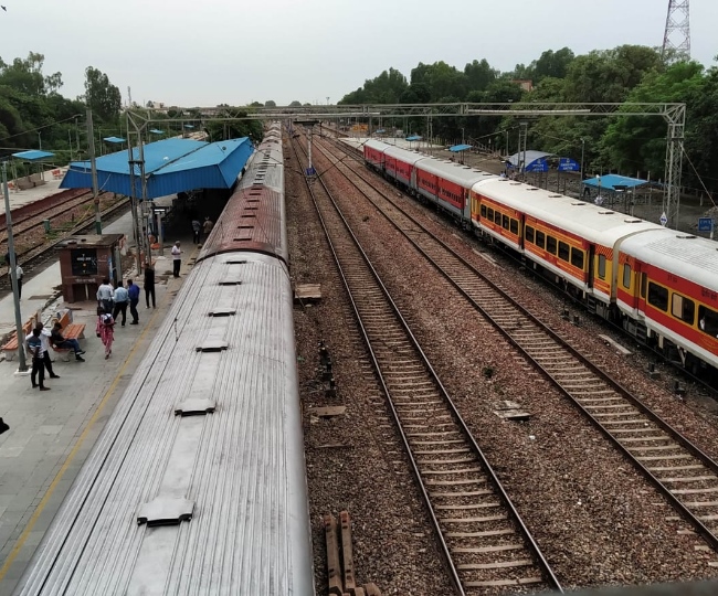 Rail Roko andolan Kurukshetra station