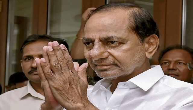 KCR admitted to hospital after fall