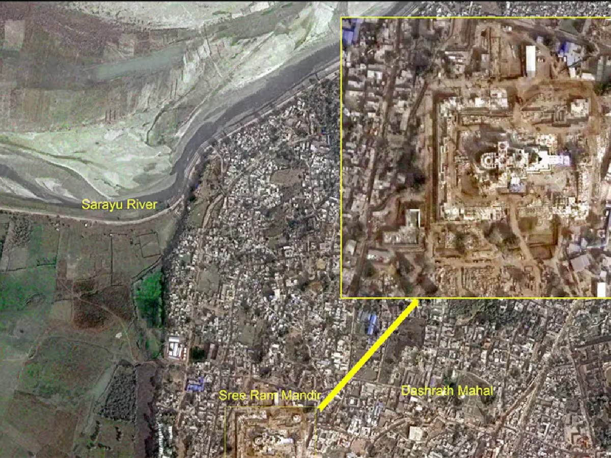 अंतरिक्ष से कैसा दिखता है अयोध्या का भव्य राम मंदिर?