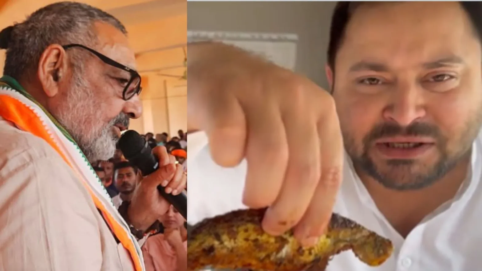 नवरात्रि के पहले दिन हेलीकॉप्टर में मछली खाकर बुरे फंसे राजद नेता
