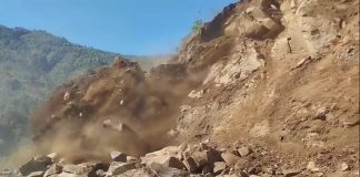 मंडी में लैंडस्लाइड, भरभराकर गिरा पहाड़, खाली कराए गए 9 घर Landslide in Mandi