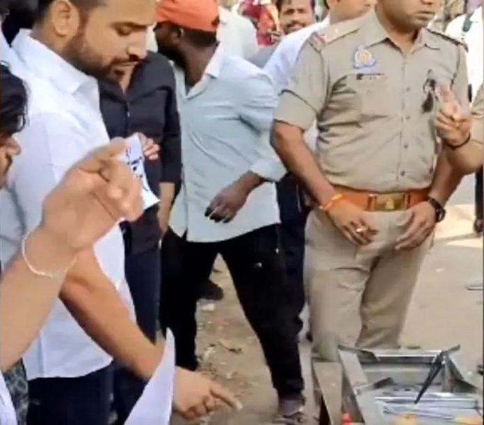 Varanasi LPG Protest NSUI