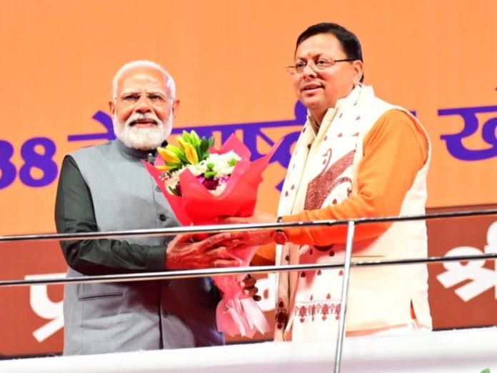 PM Modi and Dhami