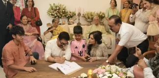 61 की उम्र में तीसरी बार शादी के बंधन में बंधे आमिर खान, दुल्हन गौरी स्प्रैट संग पहली तस्वीर आई सामने